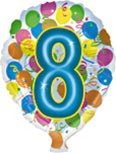 18" Balloon Shape - Number 8 - Premium Party Distribution