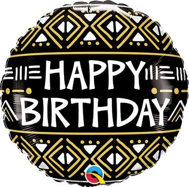 18" Birthday Mud Cloth Print - Premium Party Distribution
