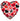 18" Black and Red Heart Pattern - Premium Party Distribution