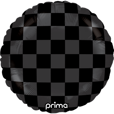 18" Black Shiny & Matte Checker Print - Premium Party Distribution