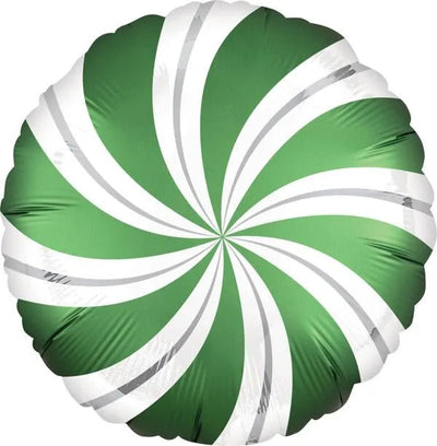 18" Candy Swirl - Emerald Green - Premium Party Distribution