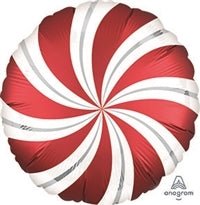 18" Candy Swirls - Satin Infused Red - Premium Party Distribution