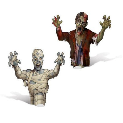 18" Centerpieces - 3D Mummy & Zombie (2ct) - Premium Party Distribution