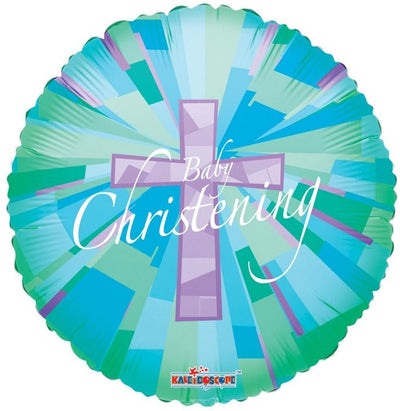 18" Christening Boy - Stained Glass - Premium Party Distribution