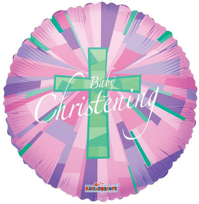 18” Christening Girl - Stained Glass - Premium Party Distribution