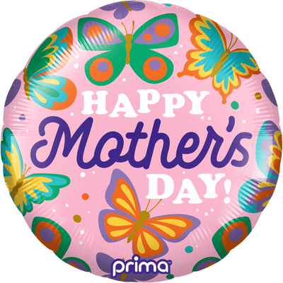 18" Colorful Butterflies Happy Mother's Day - Premium Party Distribution