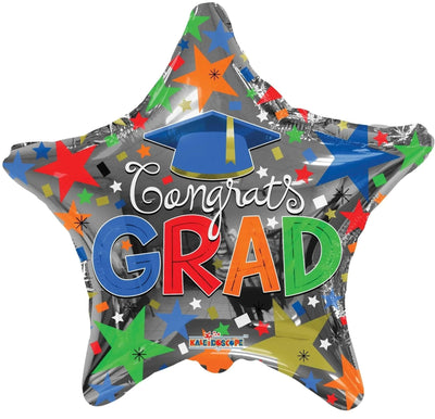 18" Colorful Congratulations Grad Star - Premium Party Distribution