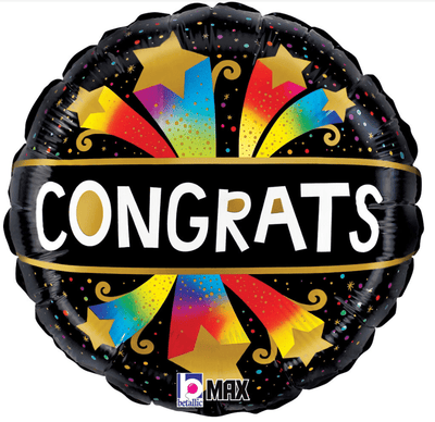 18" Congrats Bursting Stars - Betallic - Premium Party Distribution
