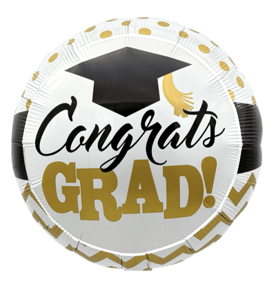 18" Congrats Grad Gold Dots (50ct) - Premium Party Distribution
