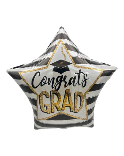 18" Congrats Grad Gold Star (100ct) - Premium Party Distribution