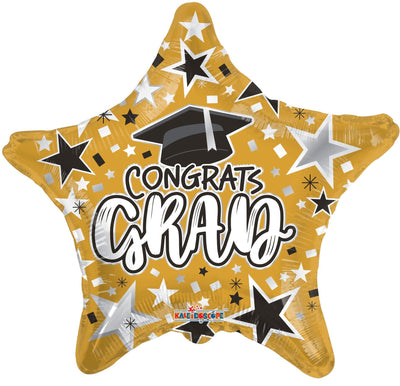 18" Congrats Grad - Gold Star (100ct) - Premium Party Distribution