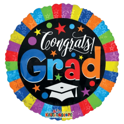 18" Congrats Grad - Multicolor (100ct) - Premium Party Distribution