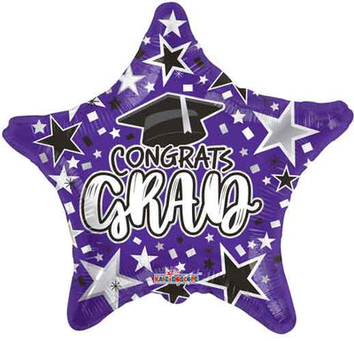 18" Congrats Grad - Purple (100ct) - Premium Party Distribution