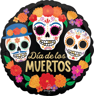 18" Dia de los Muertos - Bright Flores - Premium Party Distribution