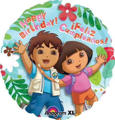 18” Dora & Diego Happy Birthday - Premium Party Distribution