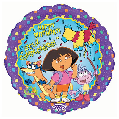 18" Dora - Happy Birthday Feliz Cumpleanos - Premium Party Distribution
