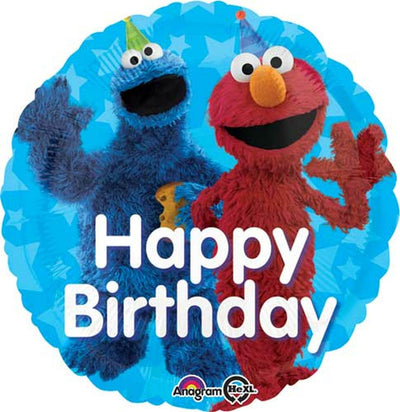 18" Elmo and Cookie Monster Happy Birthday - Premium Party Distribution