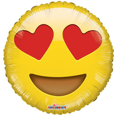 18" Emoji - Heart Eyes (100ct) - Premium Party Distribution