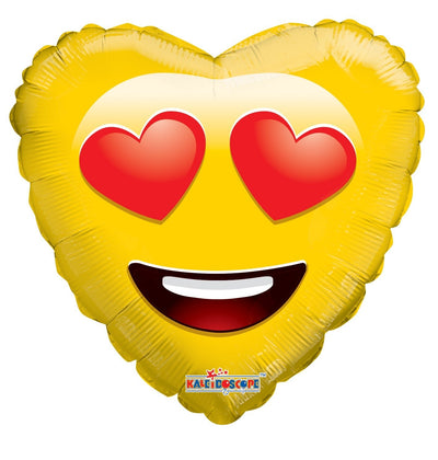 18" Emoji - Smiley in Love (100ct) - Premium Party Distribution