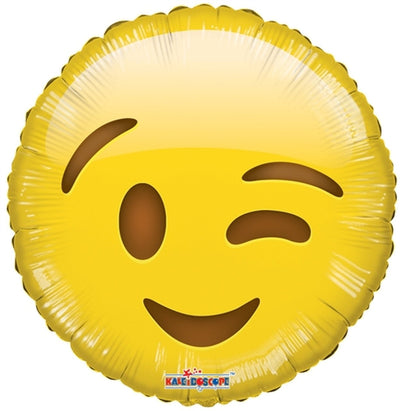 18" Emoji - Winking (100ct) - Premium Party Distribution