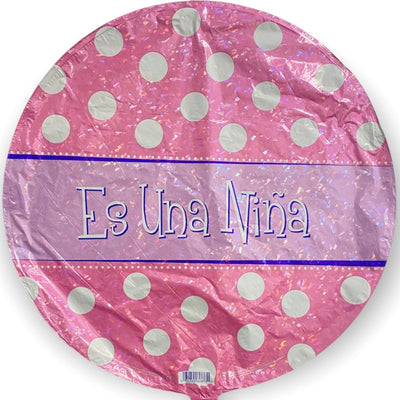 18" Es Una Nina Pink - Premium Party Distribution