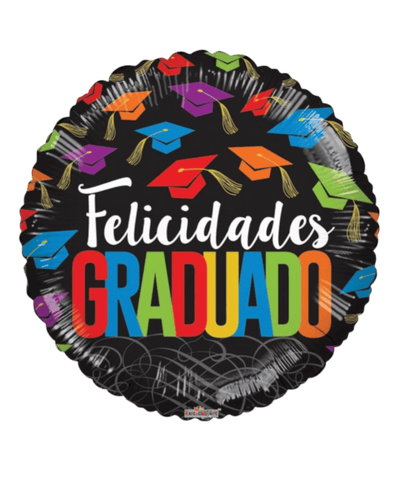 18" Felicidades Graduado - Birretes (100ct) - Premium Party Distribution