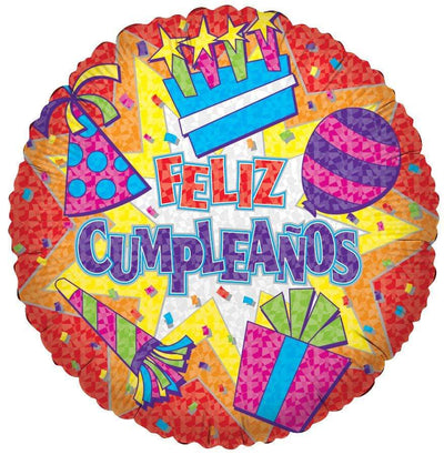18" Feliz Cumpleanos - Burst (100ct) - Premium Party Distribution