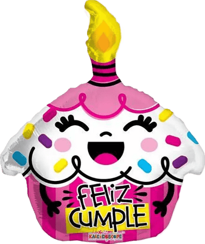18" Feliz Cumpleanos Cupcake (100ct) - Premium Party Distribution