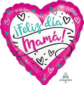 18" Feliz Dia Mama Hearts (10ct) - Premium Party Distribution