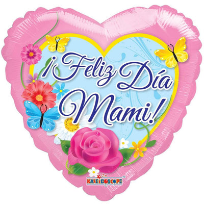 18" Feliz Dia Mami Heart (100ct) - Premium Party Distribution