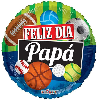 18" Feliz Día Papá Sports (100ct) - Premium Party Distribution