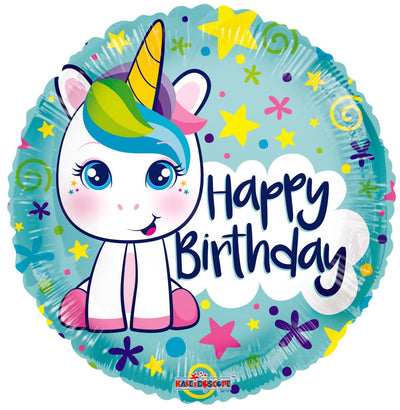 18" Gellibean - Happy Birthday Unicorn - Premium Party Distribution