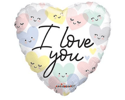 18" Gellibean - Pastel Hearts Love - Premium Party Distribution