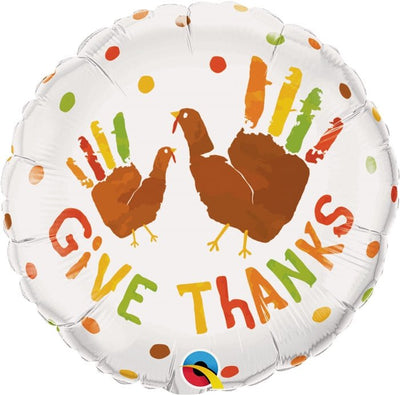 18" Give Thanks Turkey Hands (10ct) - Premium Party Distribution