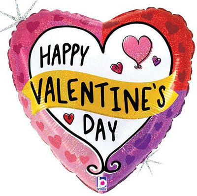 18" Glittering Valentine Color Block - Betallic - Premium Party Distribution