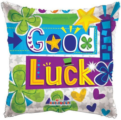 18" Good Luck Flat Foil Balloon (100ct) - ConverUSA - Premium Party Distribution