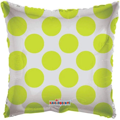 18" Green Dots - Transparent - Premium Party Distribution