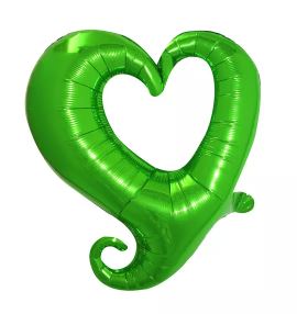 18" Green Hook Heart Balloon (Pack of 3) - Winner Party - Premium Party Distribution