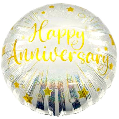 18" Happy Anniversary - Gold Stars (20ct) - Party America - Premium Party Distribution