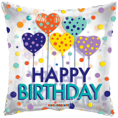 18" Happy Birthday Balloon Hearts - Premium Party Distribution