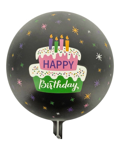 18" Happy Birthday Bubble Balloon with Self - Sealing Valve 1ct - Winner Party - Premium Party Distribution