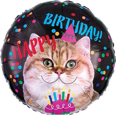 18" Happy Birthday Cat (10ct) - Premium Party Distribution