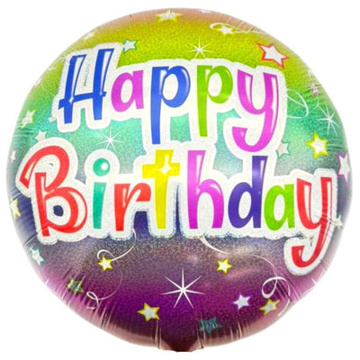 18" Happy Birthday - Colored Stars (20ct) - Premium Party Distribution