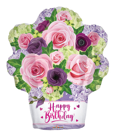 18" Happy Birthday - Flower Vase (100ct) - Premium Party Distribution