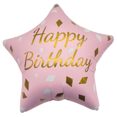 18" Happy Birthday - Pink Star (20ct) - Premium Party Distribution