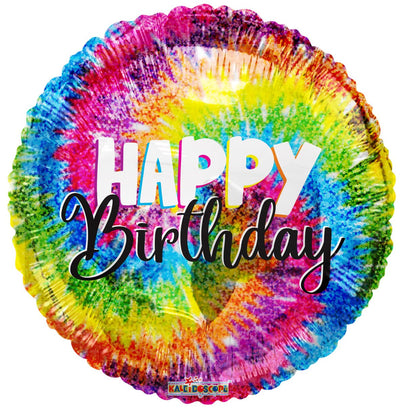 18" Happy Birthday - Tie Dye (100ct) - Premium Party Distribution
