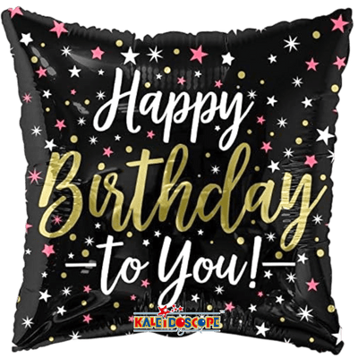 18” Happy Birthday to You - Black (100ct) - Premium Party Distribution