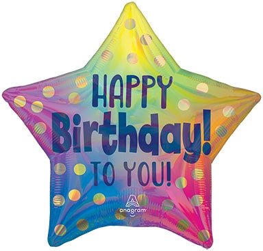 18" Happy Birthday to you Gold Dots - Premium Party Distribution