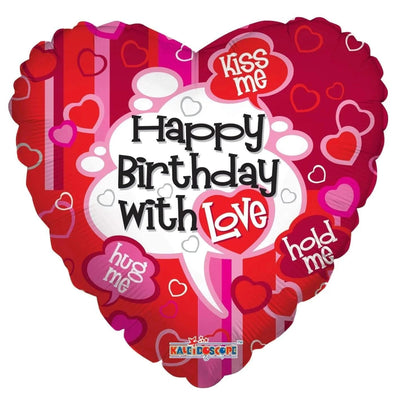 18" Happy Birthday with Love (100ct) - Premium Party Distribution