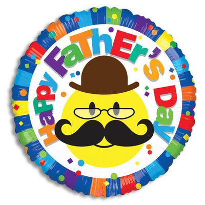 18" Happy Father's Day Smiley (100ct) - Premium Party Distribution